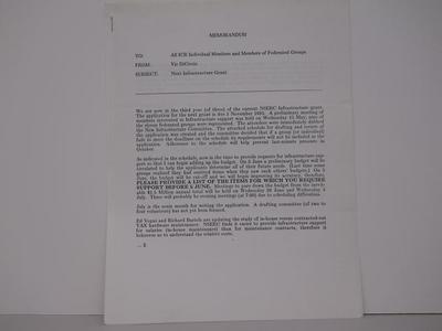 Memo: "Next Infrastructure Grant"