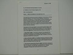 Memo: "TERMS OF REFERENCE OF THE DIRECTOR OF ICR"