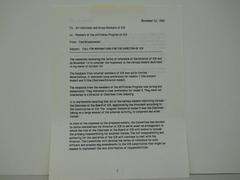 Memo: "CALL FOR NOMINATIONS FOR THE DIRECTOR OF ICR"