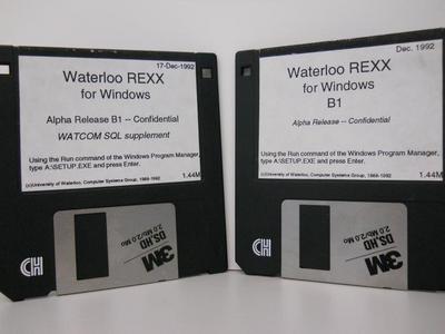 Waterloo REXX for Windows Alpha Release B1 - 2 diskettes
