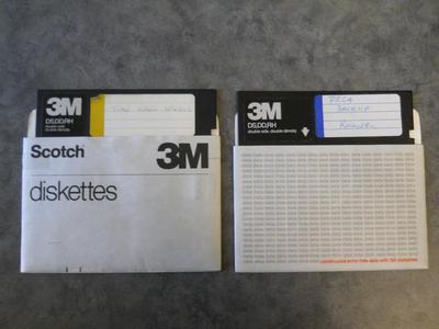 5 1/4" Floppy Disks "Time Series Analysis" &amp; " PRG4 Backup"