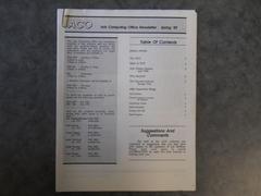 Arts Computing Office Newsletter Spring '89