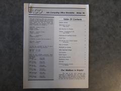 Arts Computing Office Newsletter Winter '90