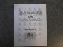 Arts Computing Office 1998 Spring Newsletter
