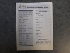 Arts Computing Office Newsletter Spring '90