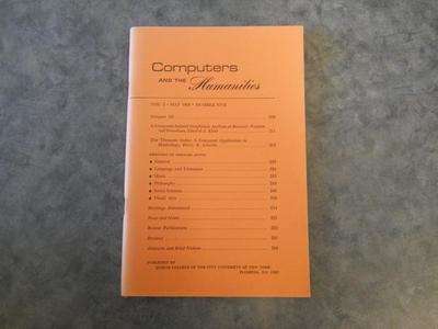 Computing and the Humanities Vol. 2, No. 5, May 1968