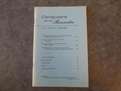 Computers and the Humanities Vol. 4, No. 3, January 1970
