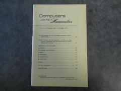 Computers and the Humanities Vol. 3, No. 2, November 1968
