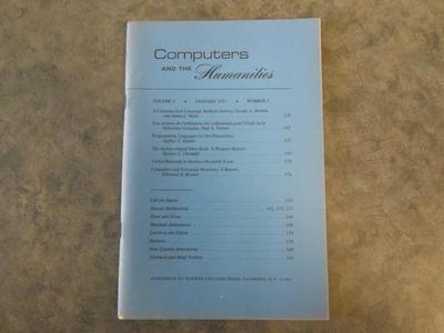 Computers and the Humanities Vol. 5, No. 3, January 1971
