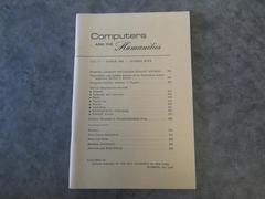 Computers and the Humanities Vol. 3, No. 4, March 1969