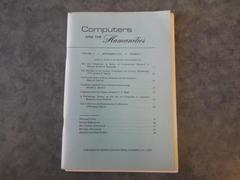 Computers and the Humanities Vol. 5, No. 1, September 1970