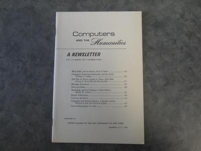 Computers and the Humanities Vol. 1, No. 4, March 1967