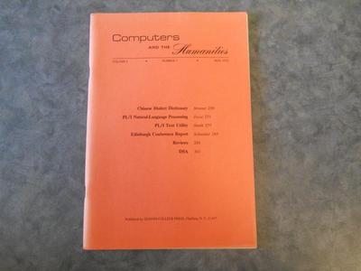 Computers and the Humanities Vol. 6, No. 5, May 1972