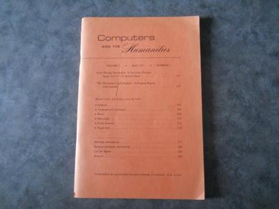 Computers and Humanities Vol. 5, No. 5, May 1971