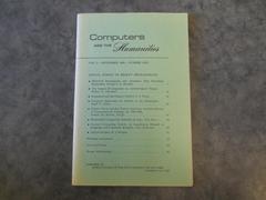 Computers and the Humanities Vol. 3, No. 1, September 1968