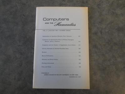Computers and the Humanities Vol. 2, No. 3, January 1968