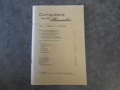 Computers and the Humanities Vol. 4, No. 4, March 1970