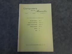 Computers and the Humanities Vol. 7, No. 2, November 1972
