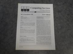 Department of Computer Services Newsletter #70