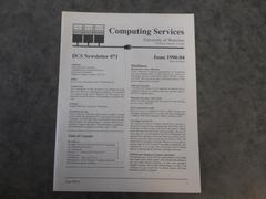 Department of Computer Services Newsletter #71