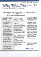 WATCOM FORTRAN 77/386 Product Description