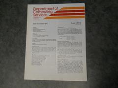 Department of Computer Services Newsletter #55