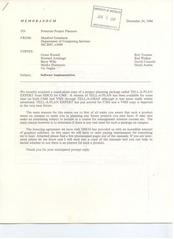 TELL-A-PLAN Memorandum with Attached Manual