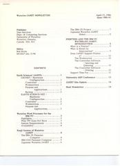 Waterloo JANET Newsletter Issue 1986-01.