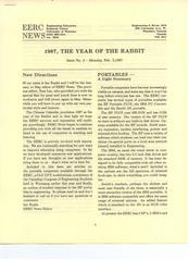 EERC News Issue No. 5: 1987, The Year of the Rabbit